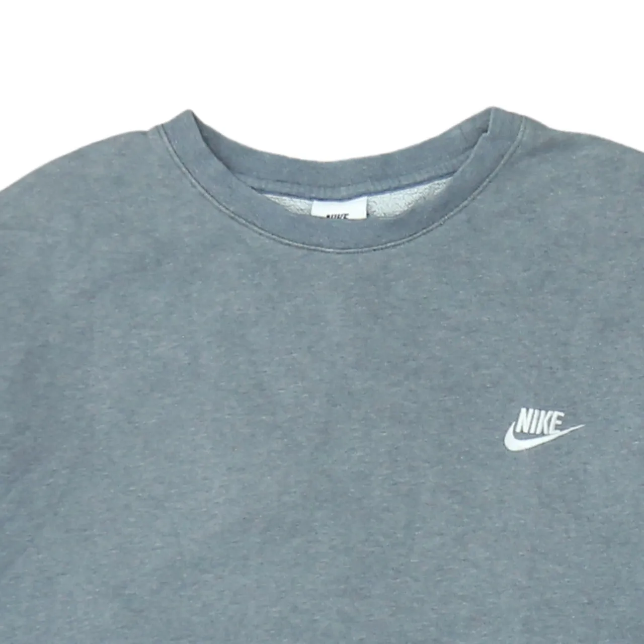 Nike Grey Sweatshirt Men’s XLarge Printed Chest Logo Ribbed Cuffs Crewneck Pullover Top sold by Vintage Club product image thumbnail 3