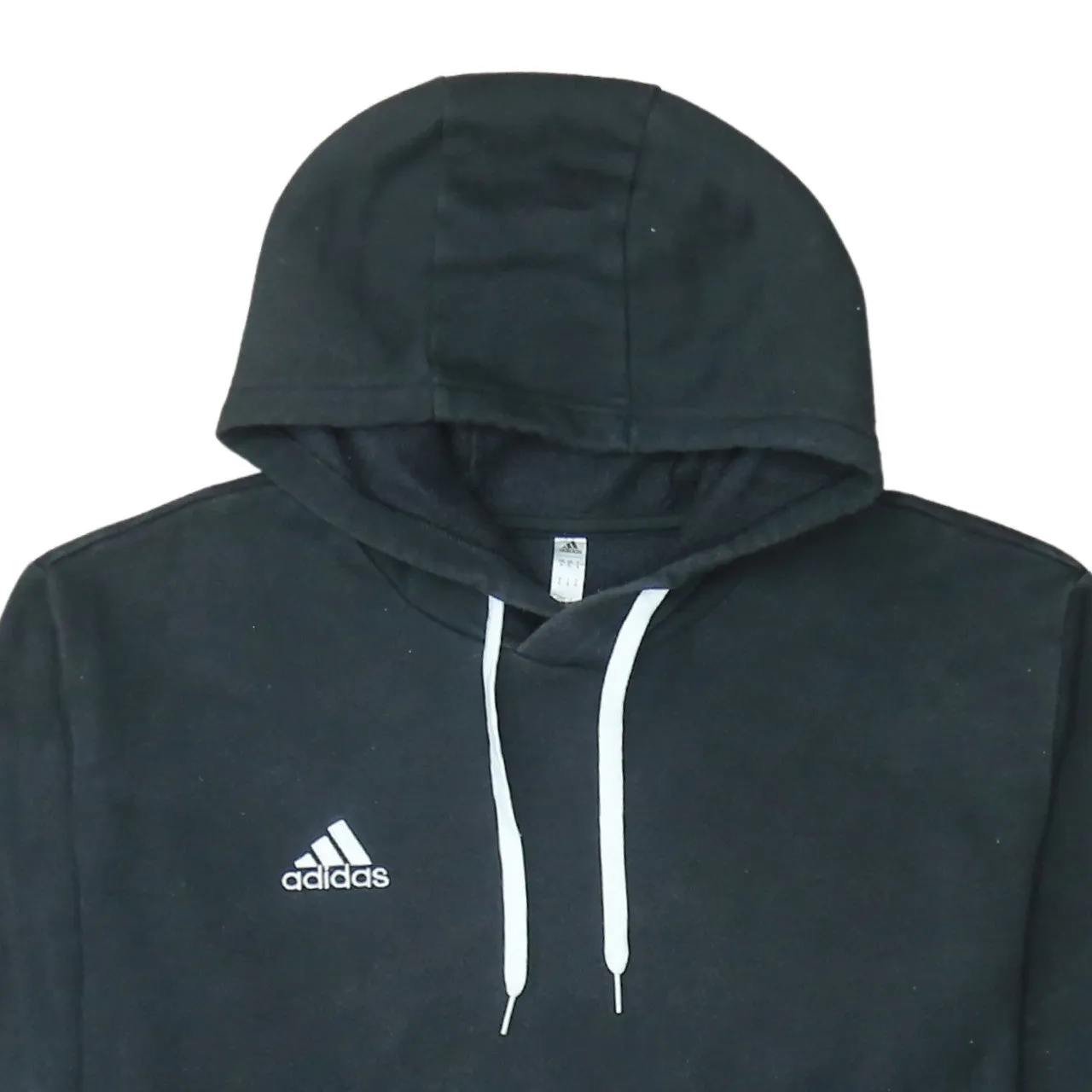 Adidas Black Hoodie Men's XLarge Embroidered Chest Logo Drawstring Hood Front Pocket Sweatshirt sold by Vintage Club product image thumbnail 3