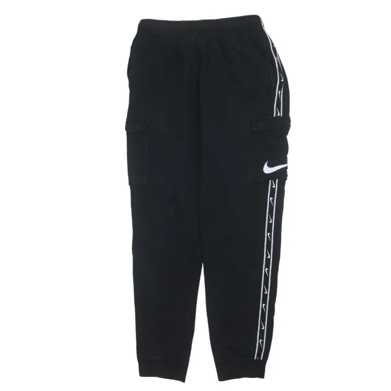 Nike Black Joggers Men’s XLarge Cargo Pockets Side Swoosh Tape Fleece Sweatpants sold by Vintage Club