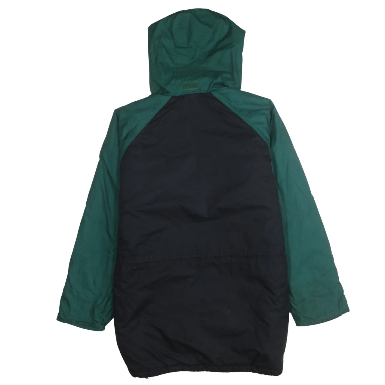 Adidas Green Black Hooded Windbreaker Men's Medium Zip Pockets Three Stripes Jacket sold by Vintage Club product image thumbnail 2