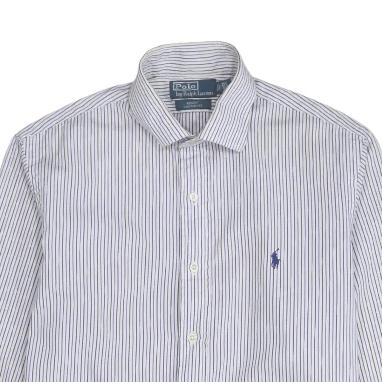 Polo Ralph Lauren White Stripe Shirt Men's Medium Embroidered Logo Long Sleeve Casual Top sold by Vintage Club product image thumbnail 3