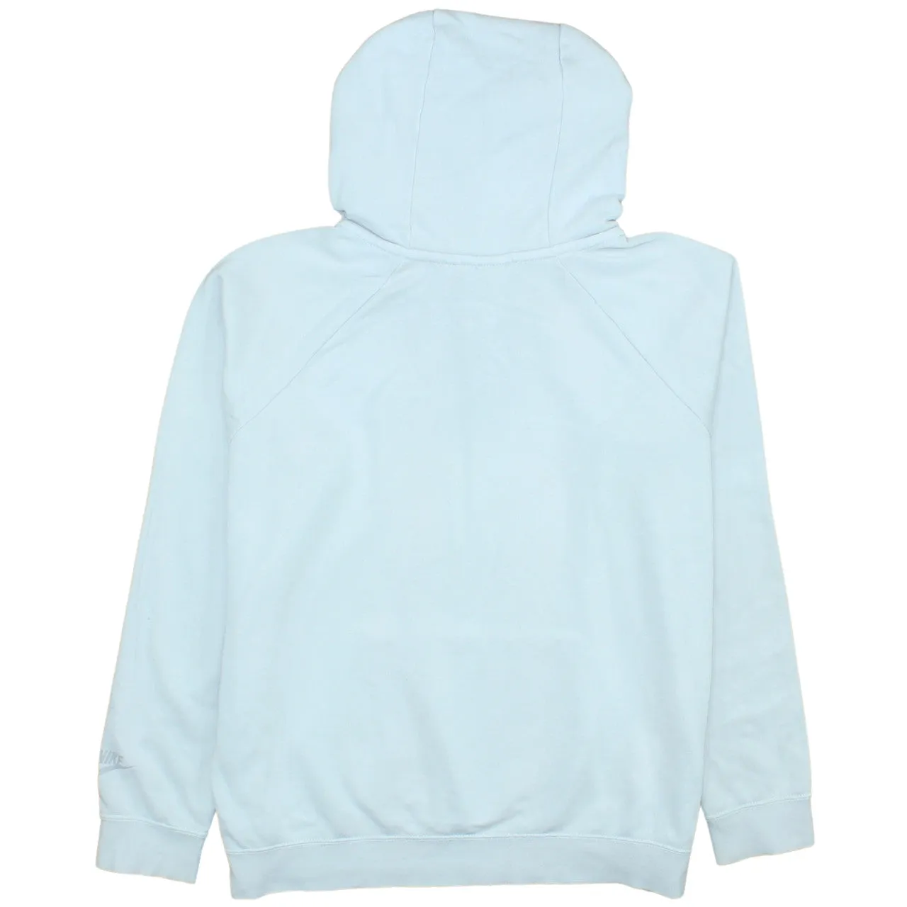 Nike Light Blue Hoodie Men's Large Printed Logo Drawstring Hood Front Pocket Sweatshirt sold by Vintage Club product image thumbnail 2