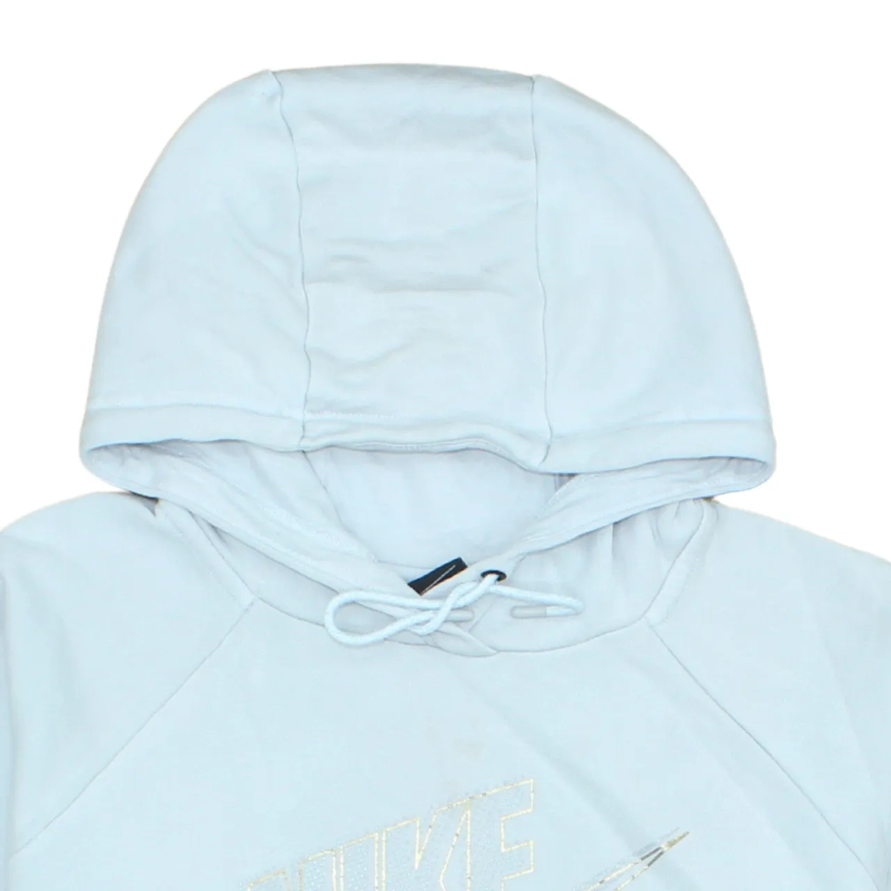 Nike Light Blue Hoodie Men's Large Printed Logo Drawstring Hood Front Pocket Sweatshirt sold by Vintage Club product image thumbnail 3