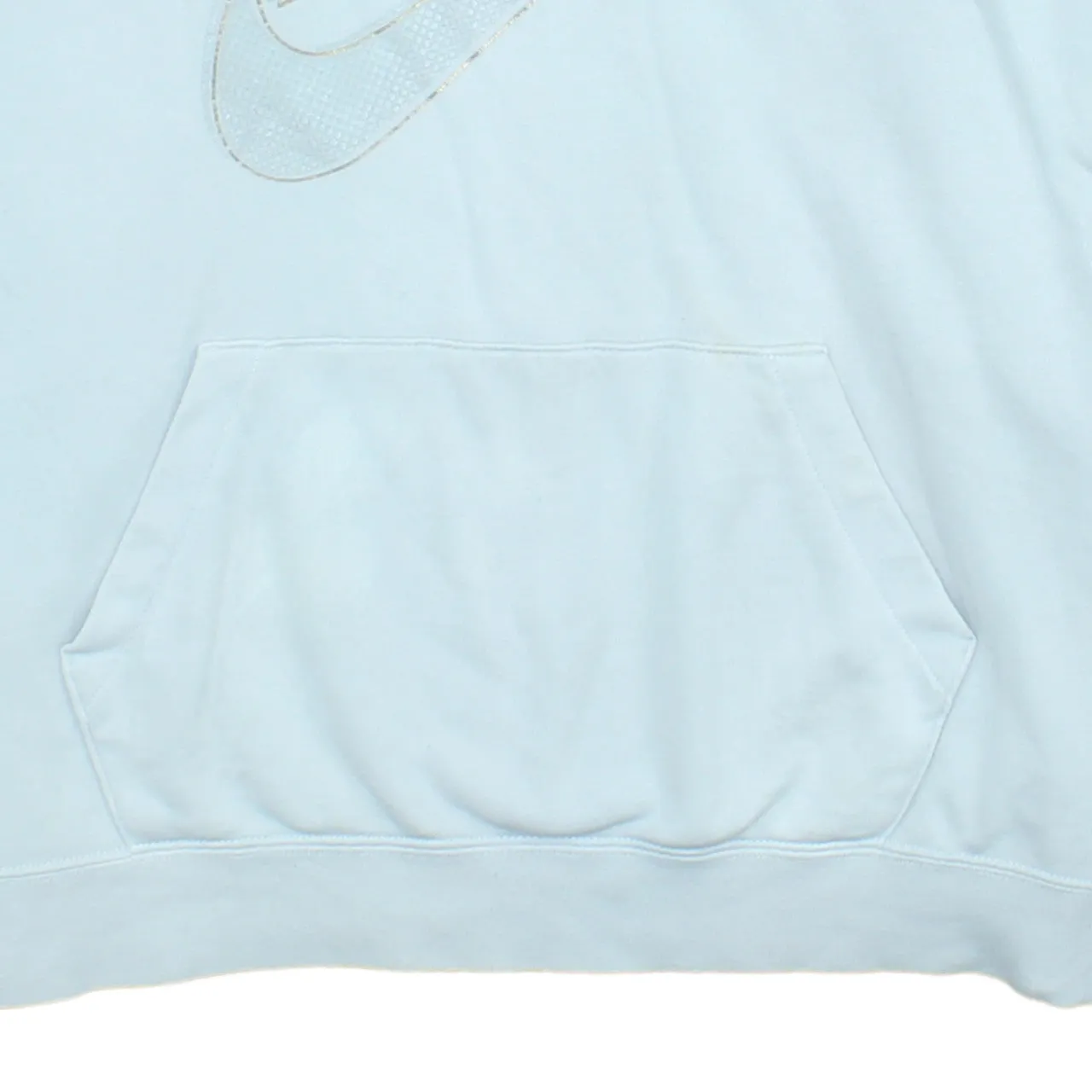 Nike Light Blue Hoodie Men's Large Printed Logo Drawstring Hood Front Pocket Sweatshirt sold by Vintage Club product image thumbnail 4