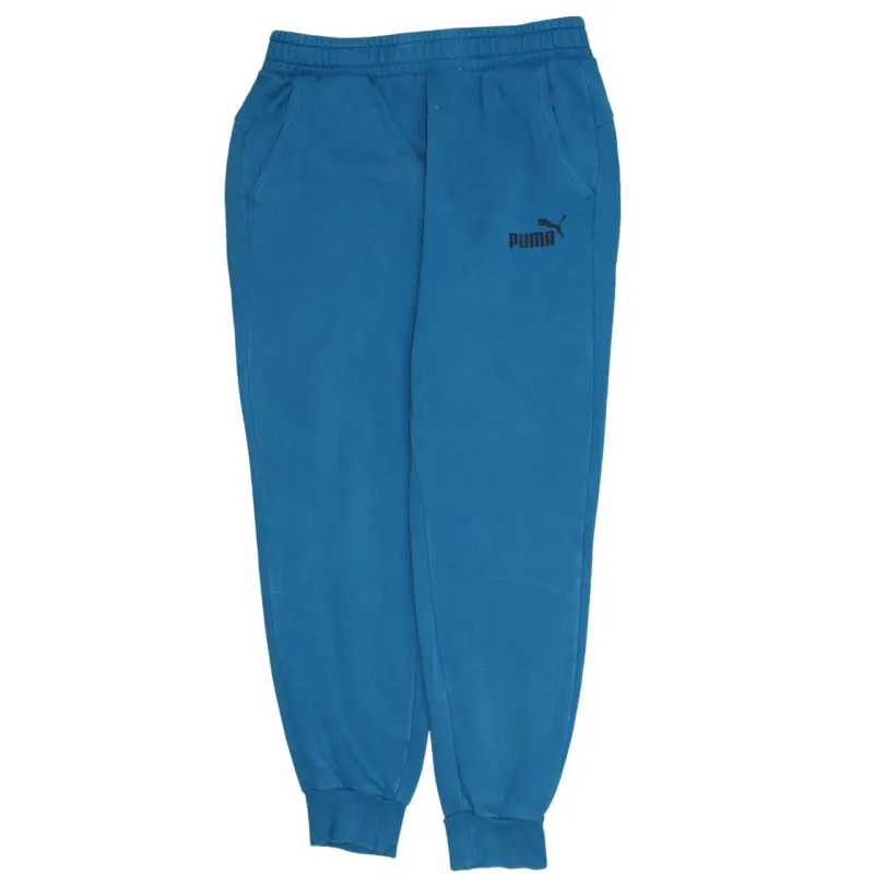 Puma Blue Joggers Men’s Small Printed Logo Elasticated Waist Cuffed Hem Sweatpants sold by Vintage Club