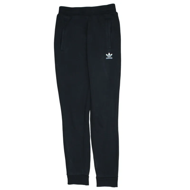 Adidas Black Joggers Men’s 28 Trefoil Logo Taped Side Stripes Cuffed Sweatpants sold by Vintage Club