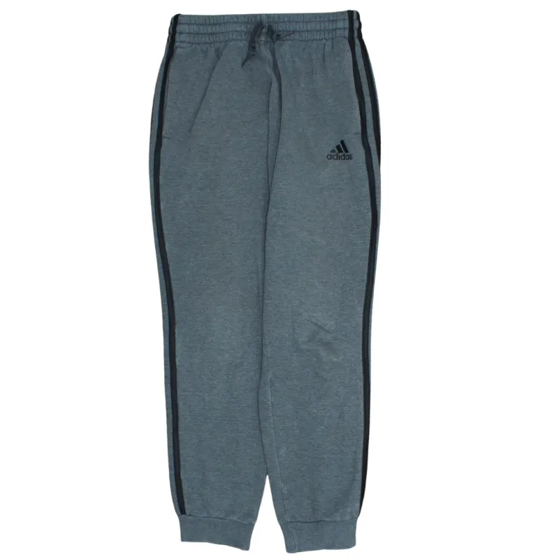 Adidas Grey Joggers Men’s Small Embroidered Logo Cuffed Hem Side Stripes Sweatpants sold by Vintage Club