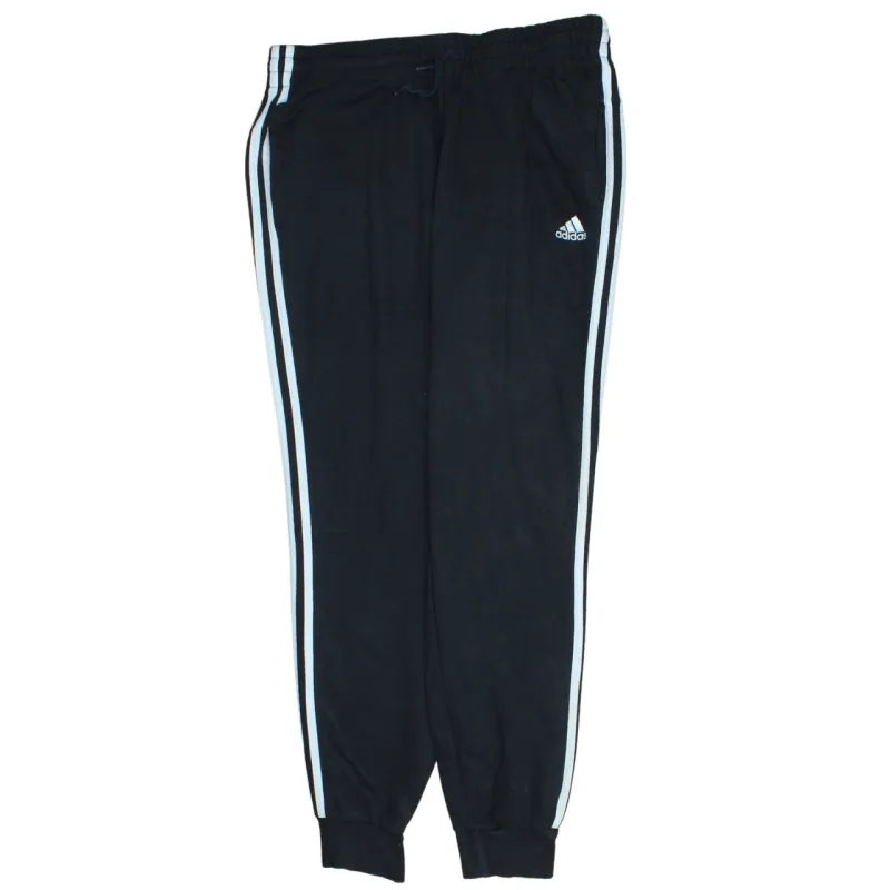Adidas Black Joggers Women’s Medium Embroidered Logo Three Stripe Cuffed Sweatpants sold by Vintage Club