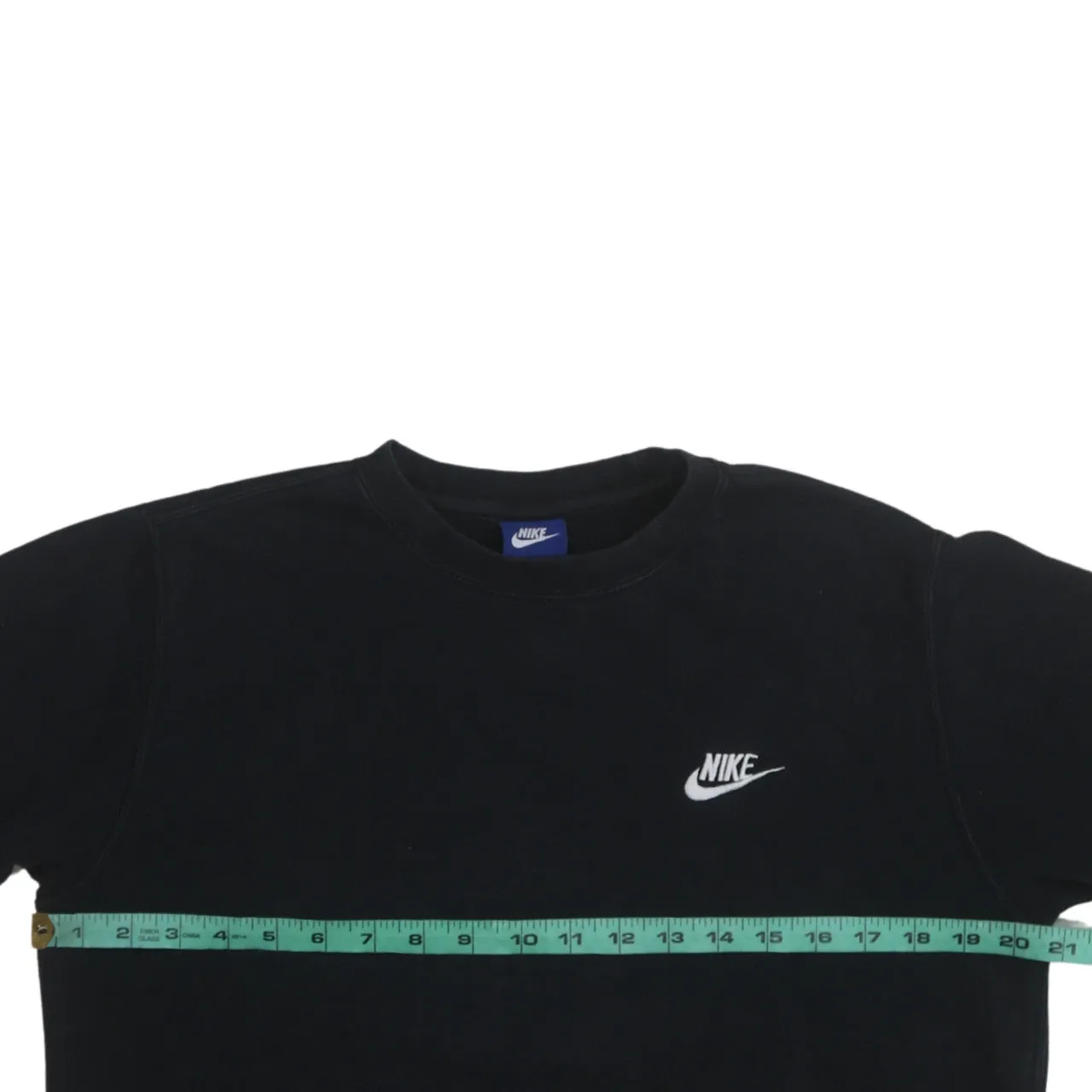 Nike Black Sweatshirt Men's Small Embroidered Chest Swoosh Fleece Crewneck Pullover sold by Vintage Club product image thumbnail 5