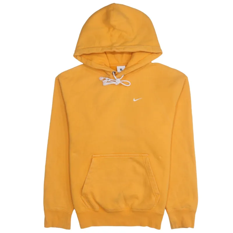 Nike Yellow Hoodie Men’s XSmall Embroidered Swoosh Front Pocket Pullover Sweatshirt sold by Vintage Club