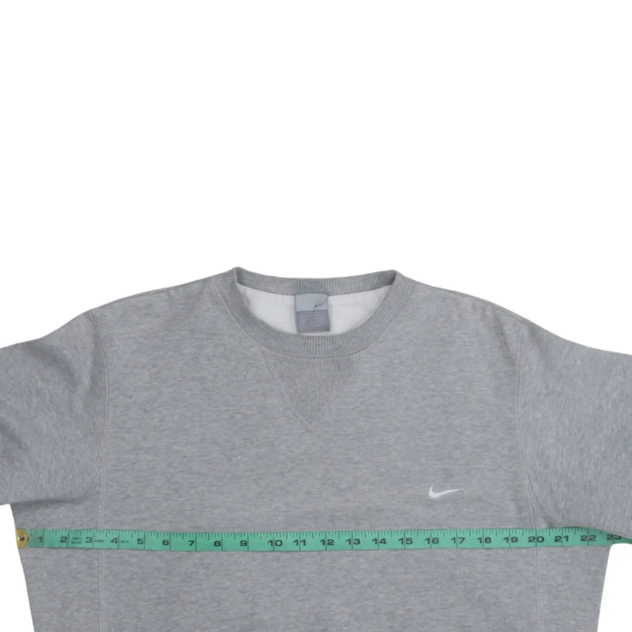 Nike Grey Crewneck Sweatshirt Men's Small Embroidered Swoosh Ribbed Cuffs Pullover sold by Vintage Club product image thumbnail 5