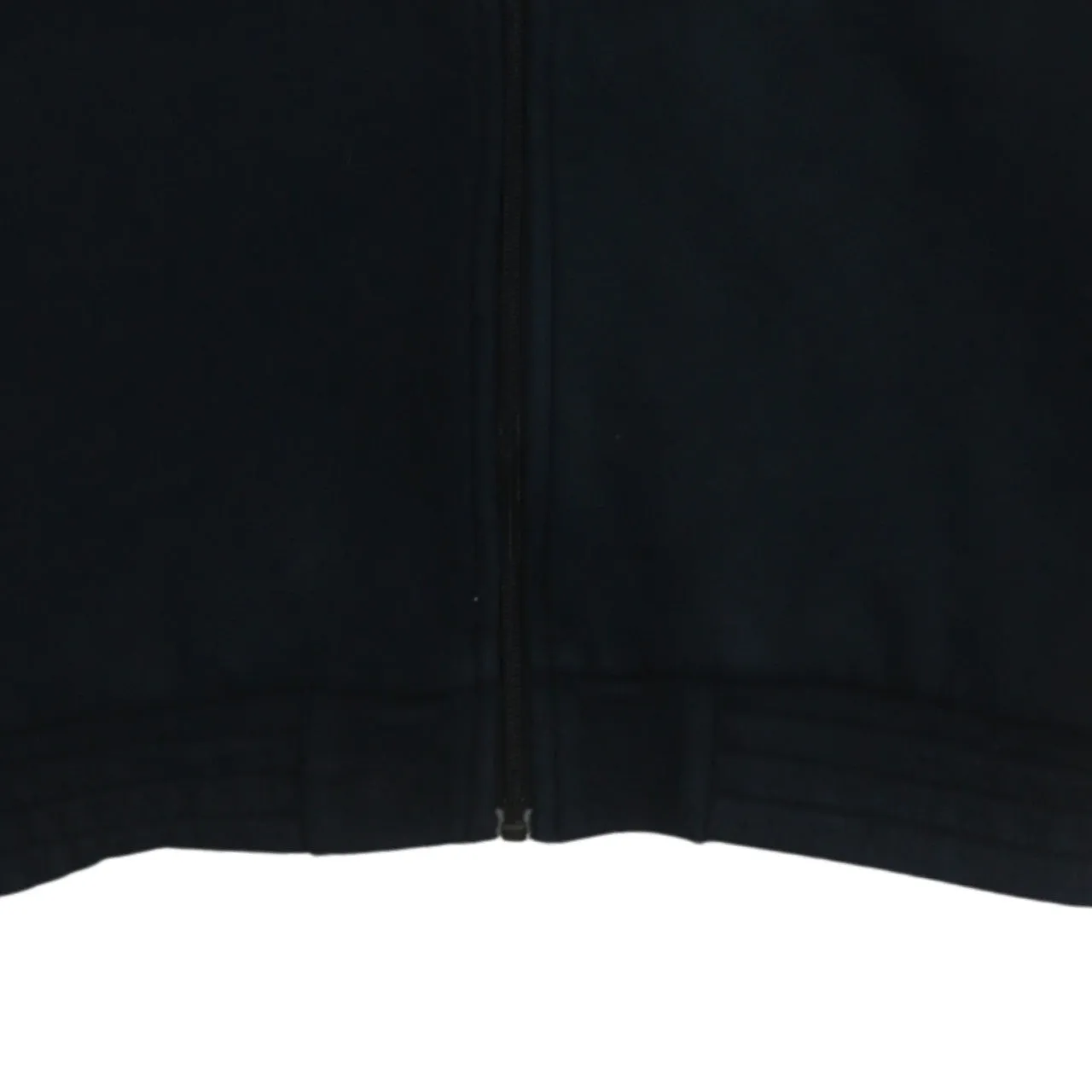 Adidas Black Full Zip Hoodie Men's XLarge Blue Three Stripe Sleeves Printed Logo Fleece Top sold by Vintage Club product image thumbnail 4