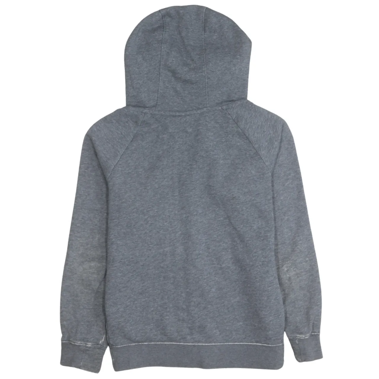 Nike Grey Full Zip Hoodie Women’s Large Printed Swoosh Logo Split Pocket Sweatshirt sold by Vintage Club product image thumbnail 2