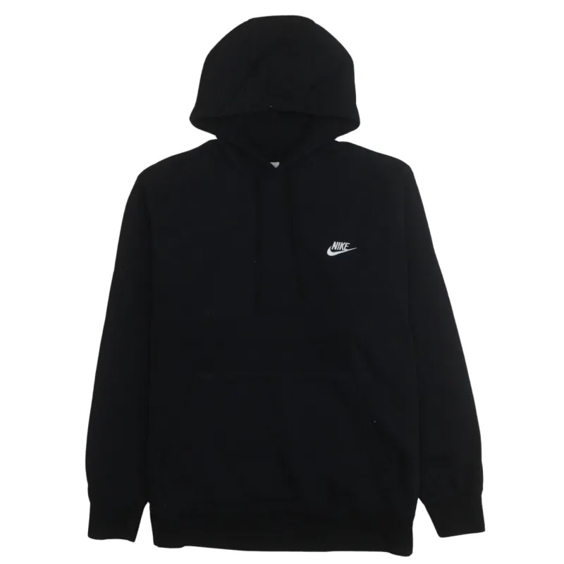 Nike Black Hoodie Women’s XLarge Embroidered Swoosh Logo Front Pouch Pullover Sweatshirt sold by Vintage Club