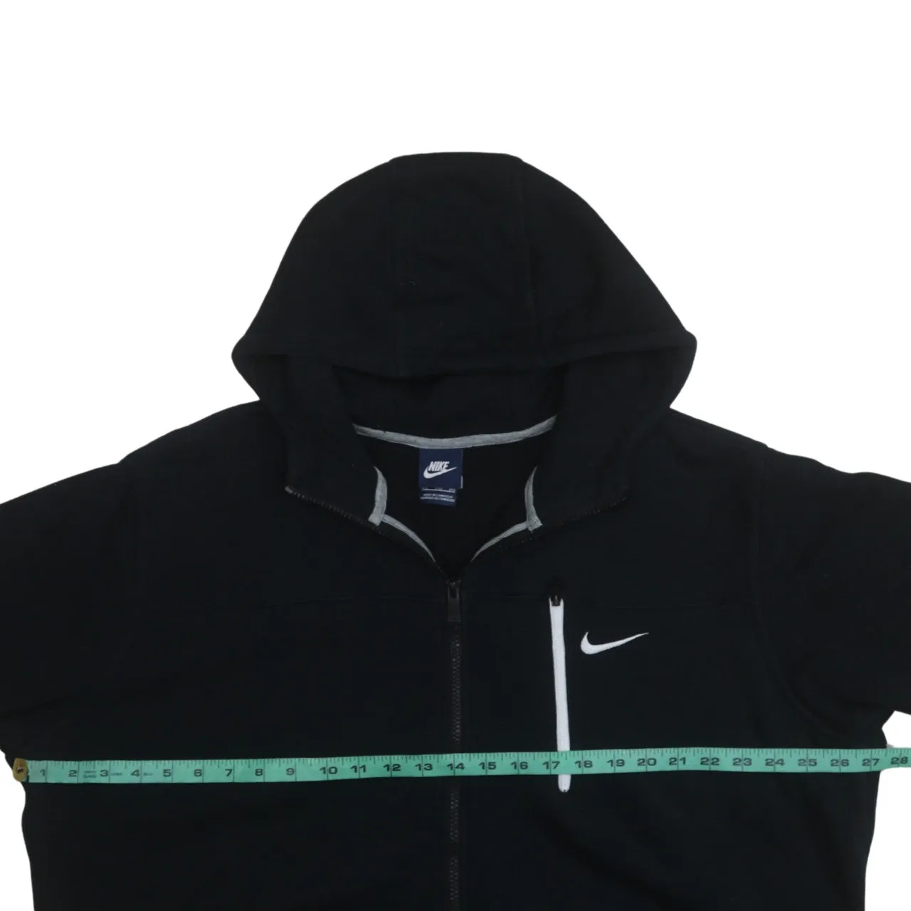 Nike Black Full Zip Hoodie Women’s XXLarge Embroidered Swoosh Chest Zip Pocket Sweatshirt sold by Vintage Club product image thumbnail 5
