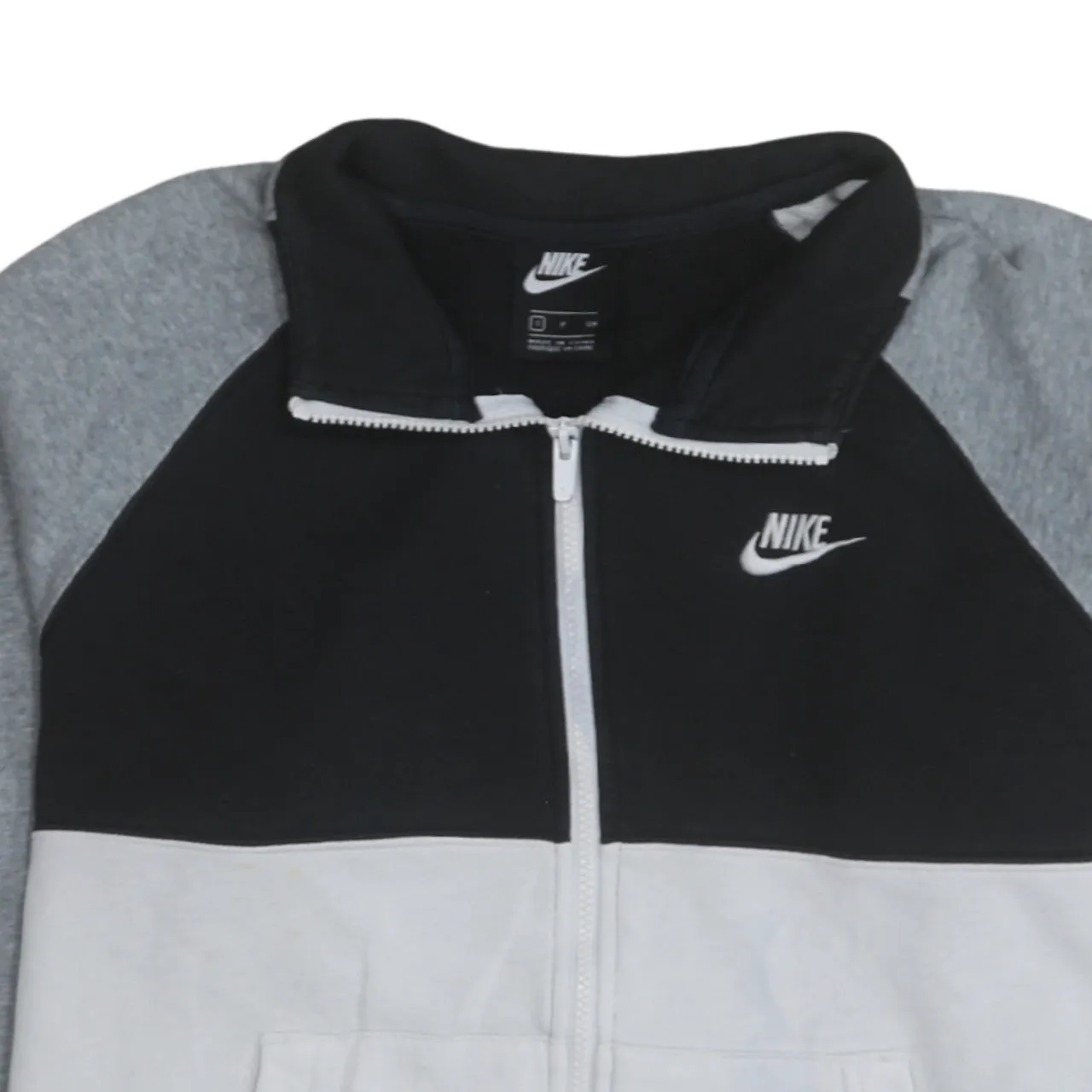 Nike Black Grey Full Zip Sweatshirt Women's XXLarge Embroidered Swoosh Pockets Pullover Top sold by Vintage Club product image thumbnail 3