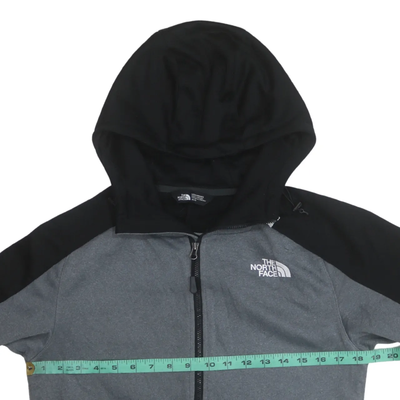 The North Face Grey Black Hoodie Men's XSmall Full Zip Embroidered Logo Pockets Fleece Top sold by Vintage Club product image thumbnail 5