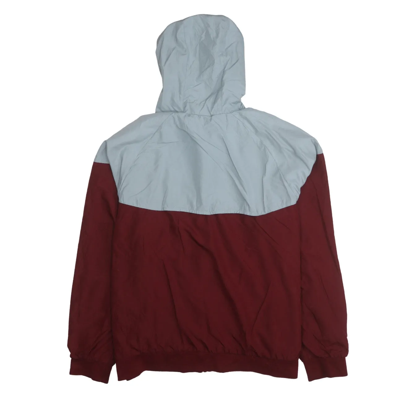 Nike Burgundy Grey Hooded Windbreaker Women’s XXLarge Zip Pockets Printed Air Logo Jacket sold by Vintage Club product image thumbnail 2