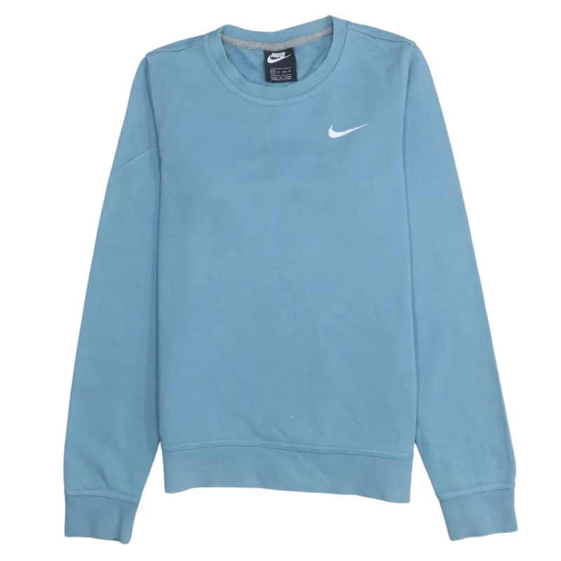 Nike Light Blue Sweatshirt Men's XSmall Embroidered Swoosh Logo Crewneck Pullover Top made by Nike