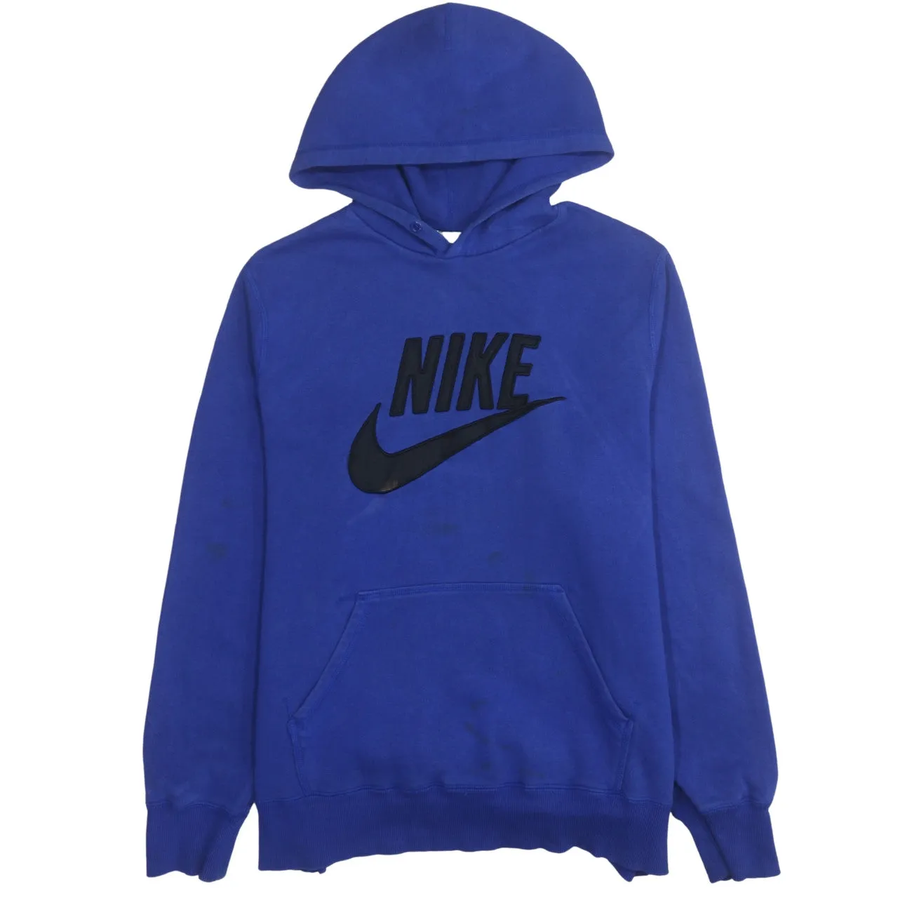 Nike Royal Blue Hoodie Women’s XLarge Printed Logo Front Pocket Pullover Sweatshirt sold by Vintage Club