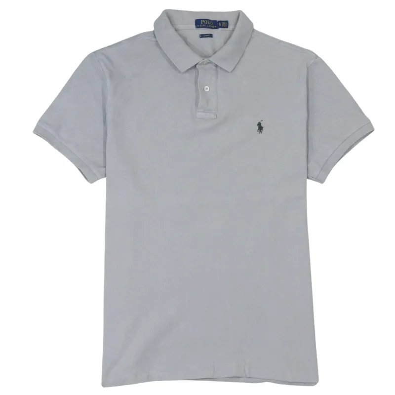Polo Ralph Lauren Light Grey Polo Shirt Women's XLarge Embroidered Pony Logo Short Sleeve Top sold by Vintage Club