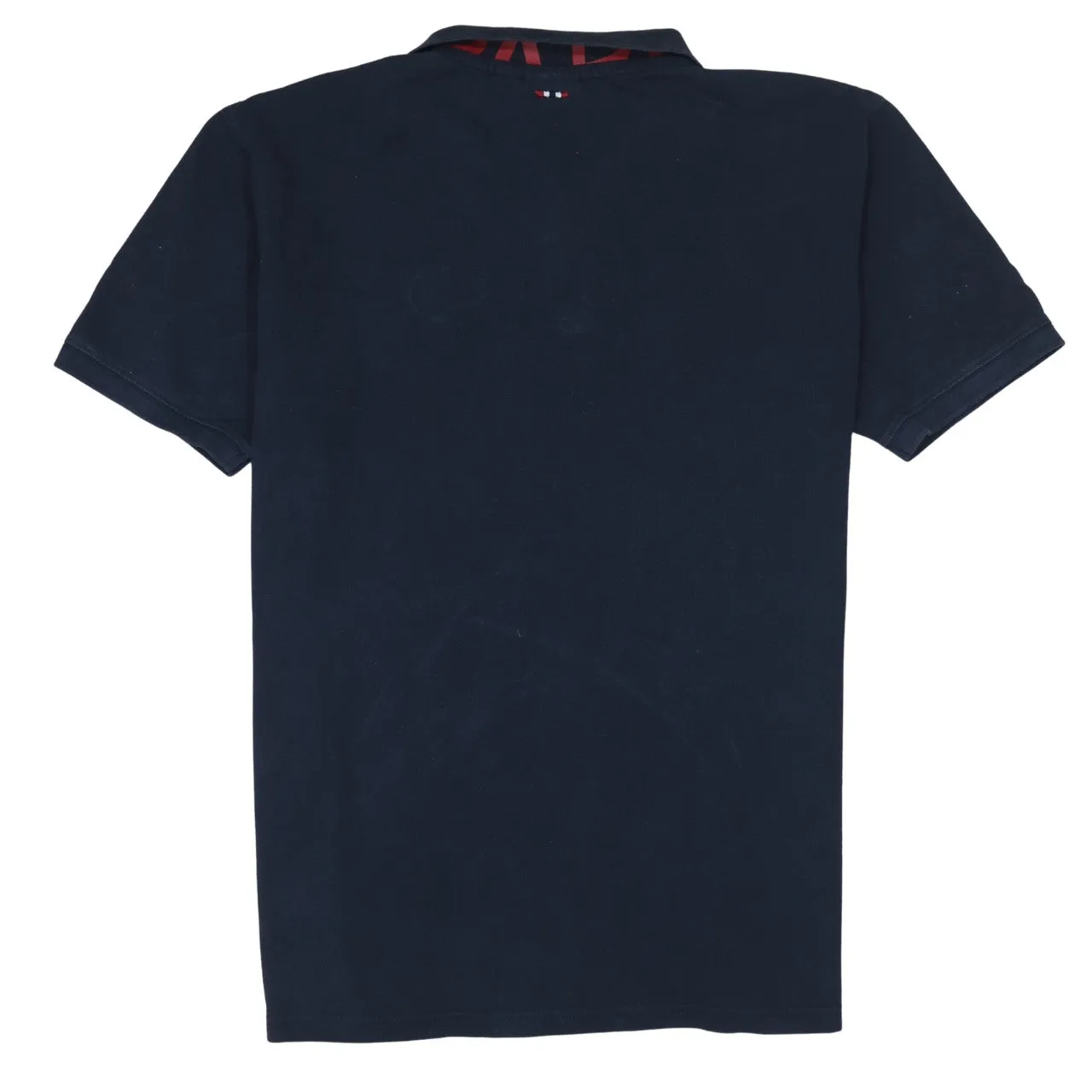 Napapijri Navy Blue Polo Shirt Women’s XXLarge Embroidered Chest Badge Short Sleeve Top sold by Vintage Club product image thumbnail 2