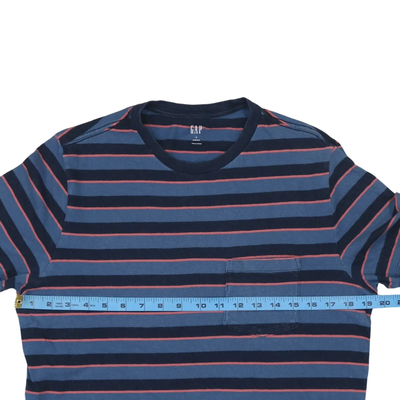 Gap Navy Blue Stripe T Shirt Women’s Medium Chest Pocket Short Sleeve Casual Top sold by Vintage Club product image thumbnail 5