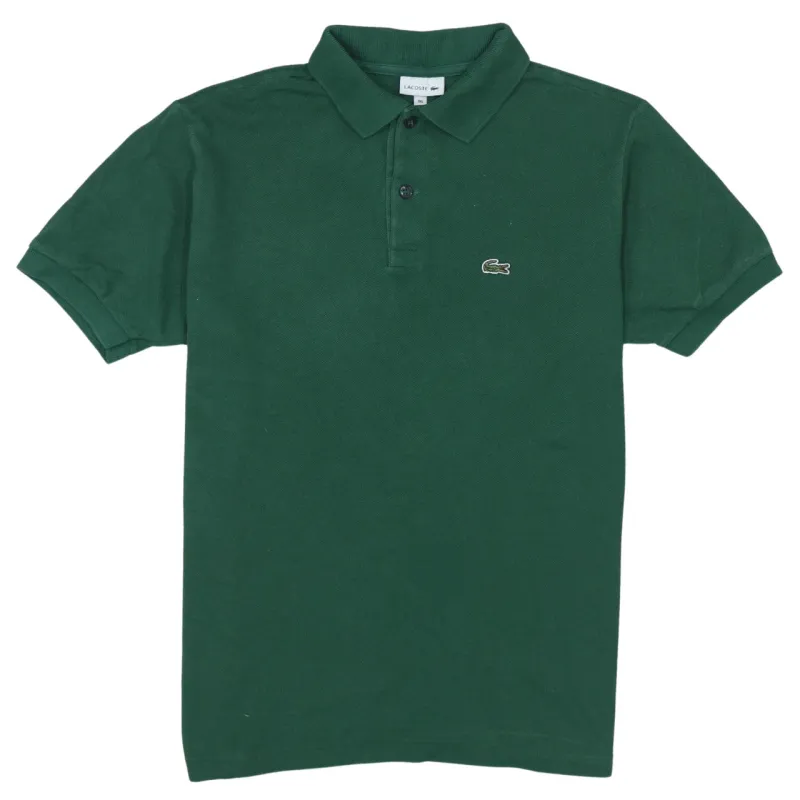 Lacoste Dark Green Polo Shirt Women’s Medium Embroidered Croc Logo Short Sleeve Top sold by Vintage Club