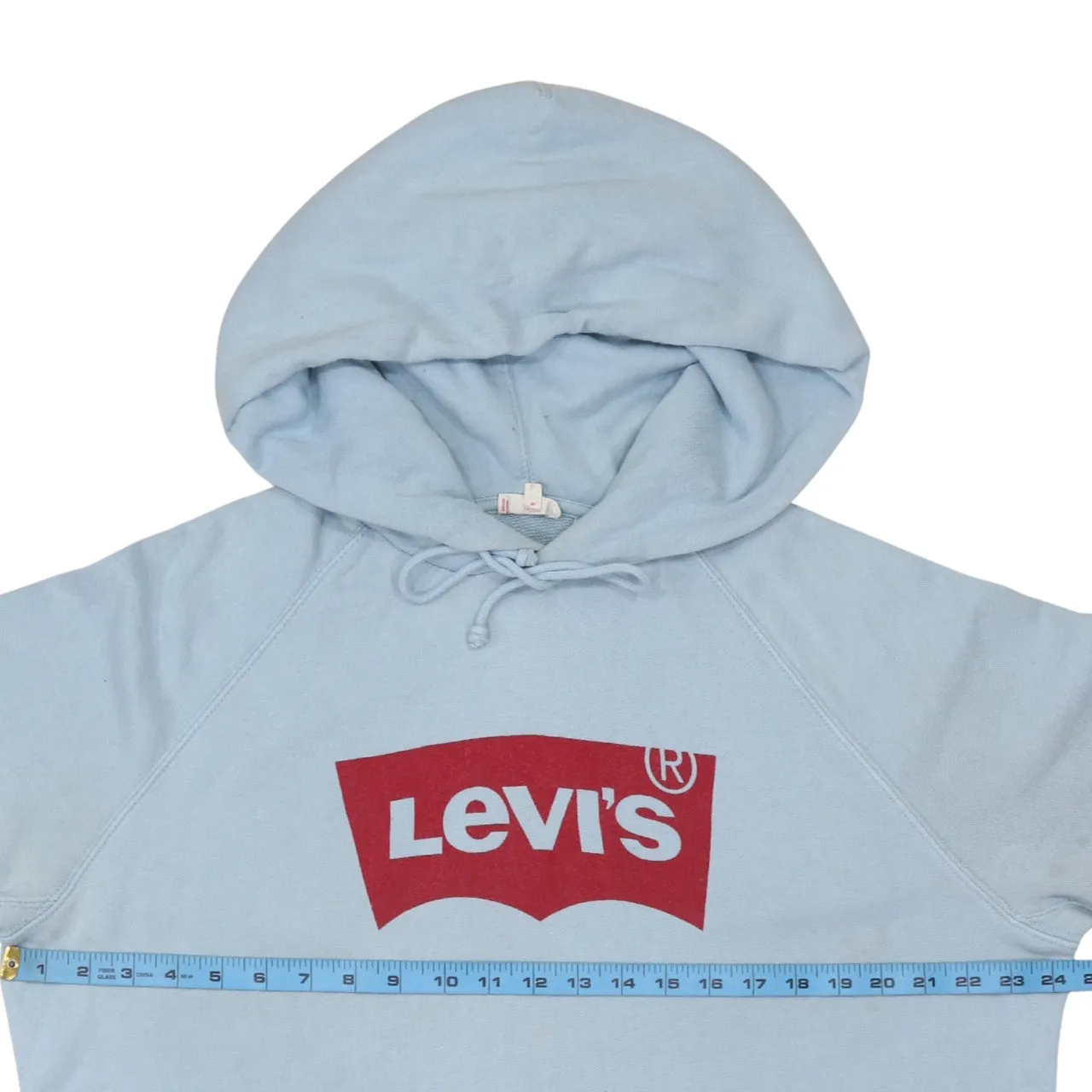 Levi's Light Blue Hoodie Men's Large Printed Logo Front Pocket Pullover Sweatshirt sold by Vintage Club product image thumbnail 5