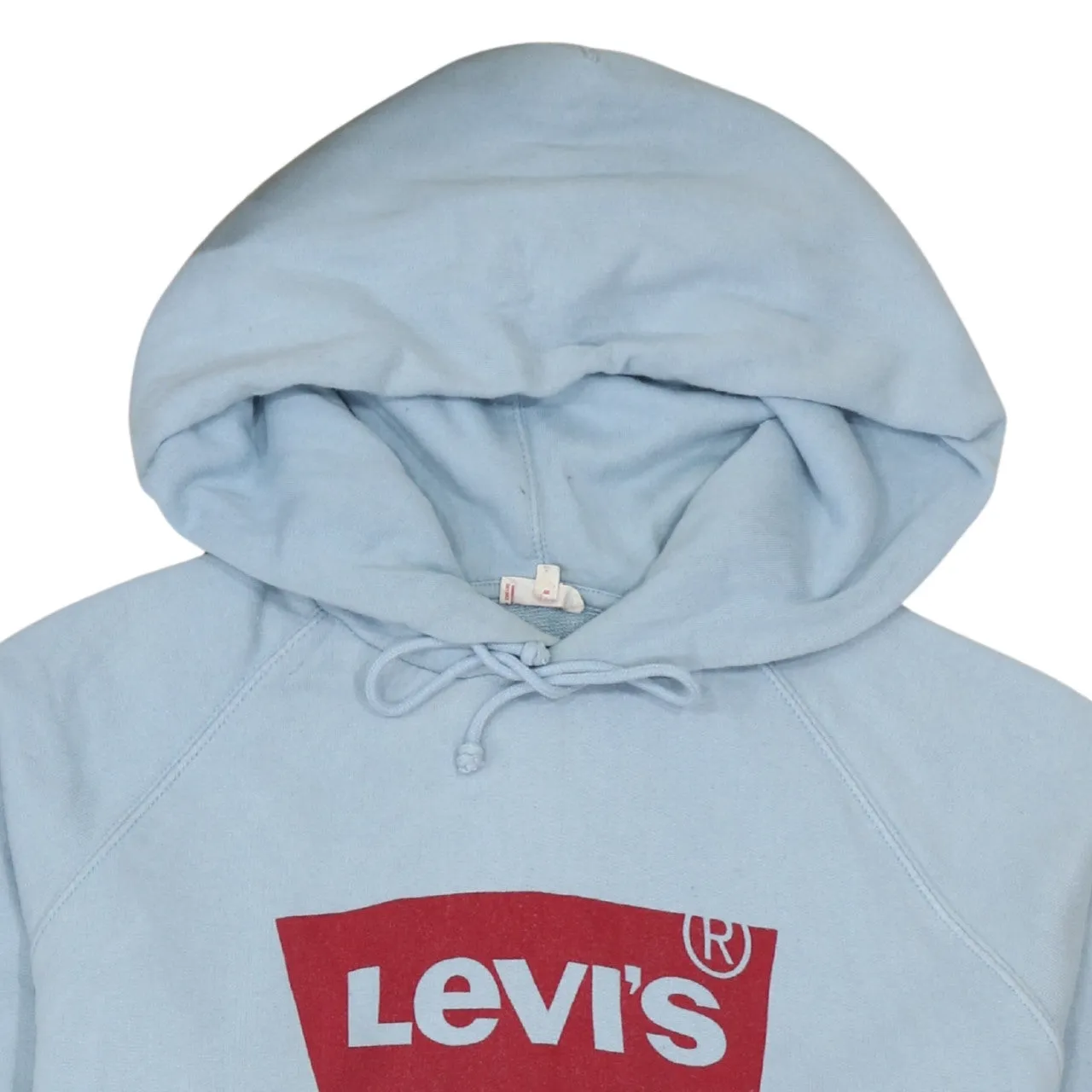 Levi's Light Blue Hoodie Men's Large Printed Logo Front Pocket Pullover Sweatshirt sold by Vintage Club product image thumbnail 3