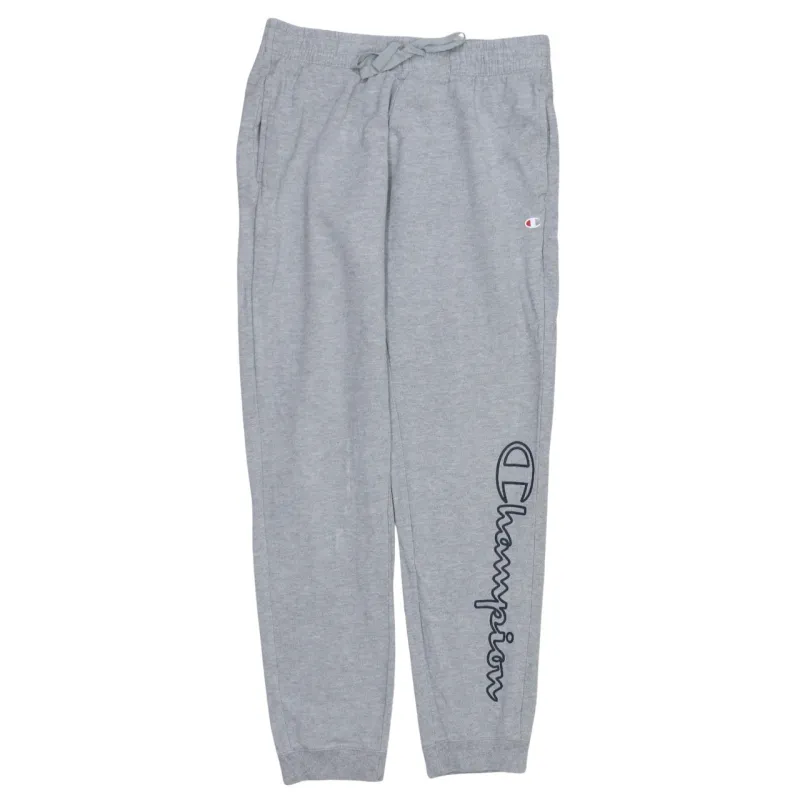 Champion Light Grey Joggers Men's Medium Drawstring Waist Cuffed Fleece Sweatpants sold by Vintage Club