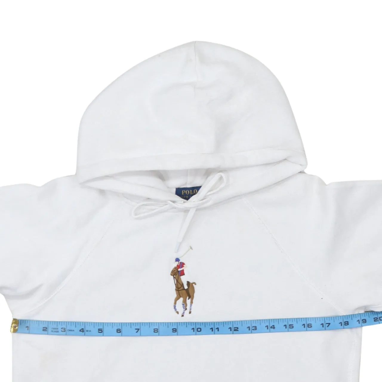 Polo Ralph Lauren White Hoodie Women’s Small Embroidered Large Pony Logo Pocket Pullover Sweatshirt sold by Vintage Club product image thumbnail 5