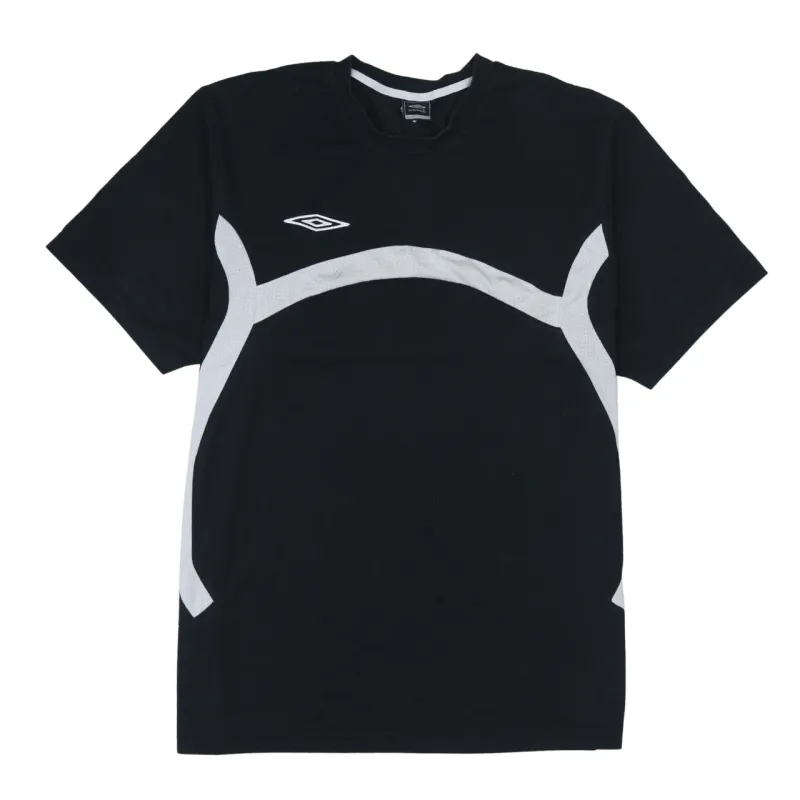 Umbro Black T Shirt Women’s XXLarge Contrast White Panel Printed Logo Sports Top sold by Vintage Club