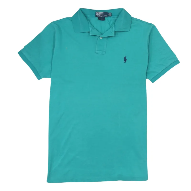 Polo Ralph Lauren Teal Green Polo Shirt Women’s Large Embroidered Pony Logo Short Sleeve Top sold by Vintage Club
