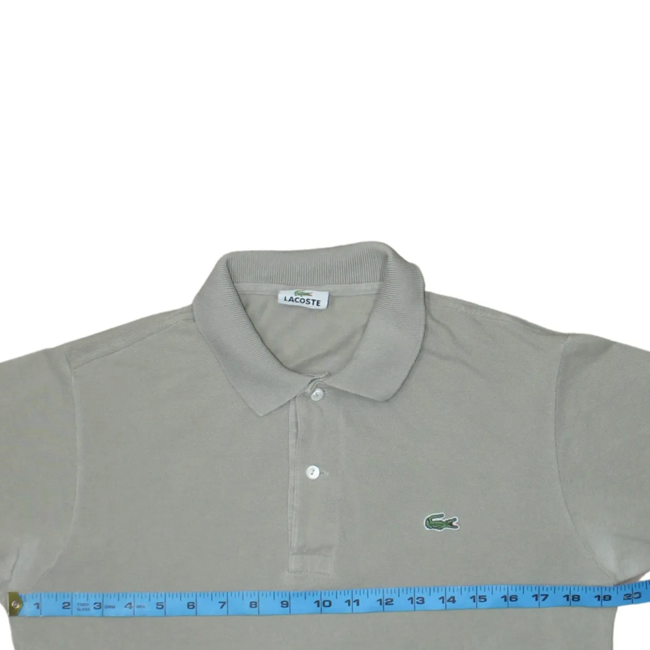 Lacoste Grey Polo Shirt Men's Small Embroidered Croc Logo Short Sleeve Cotton Top sold by Vintage Club product image thumbnail 5