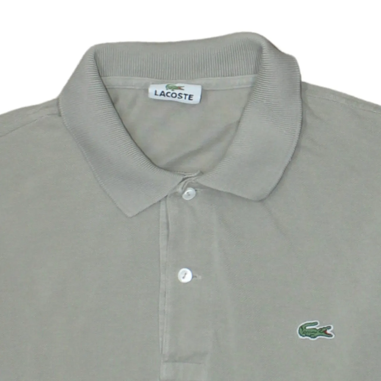 Lacoste Grey Polo Shirt Men's Small Embroidered Croc Logo Short Sleeve Cotton Top sold by Vintage Club product image thumbnail 3