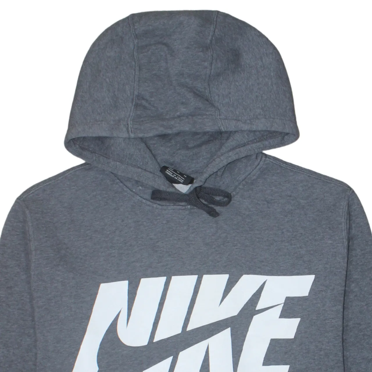 Nike Grey Hoodie Women’s XLarge Printed Logo Front Pocket Fleece Pullover Sweatshirt sold by Vintage Club product image thumbnail 3