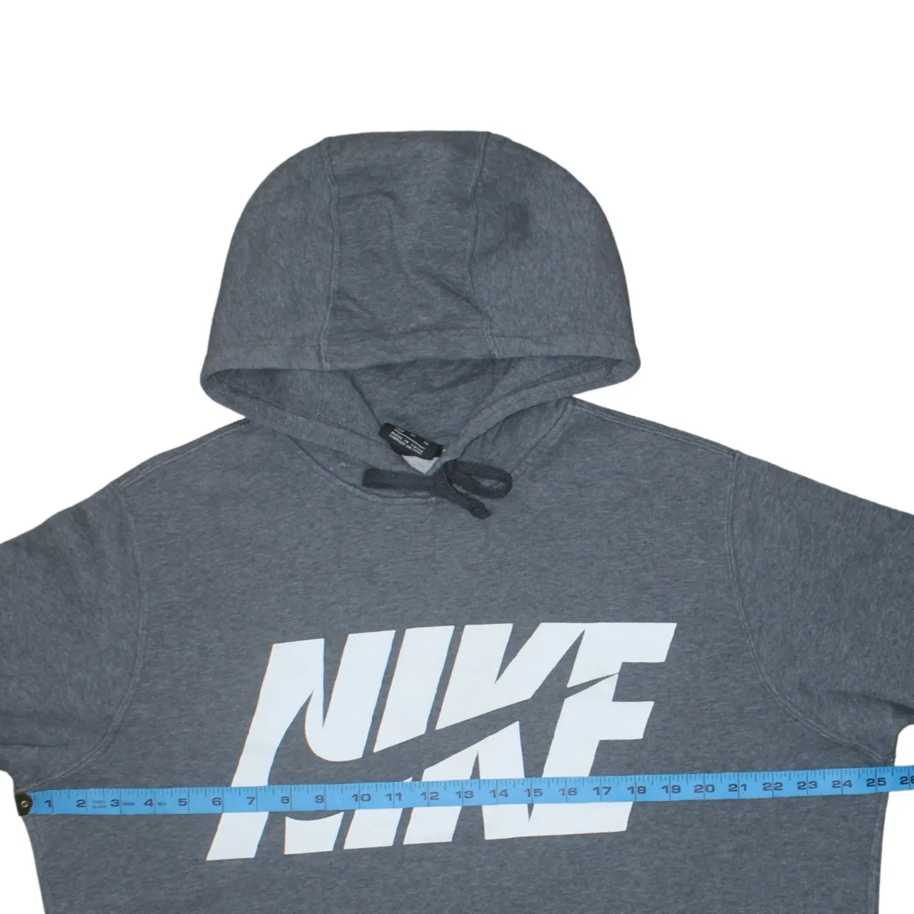 Nike Grey Hoodie Women’s XLarge Printed Logo Front Pocket Fleece Pullover Sweatshirt sold by Vintage Club product image thumbnail 5