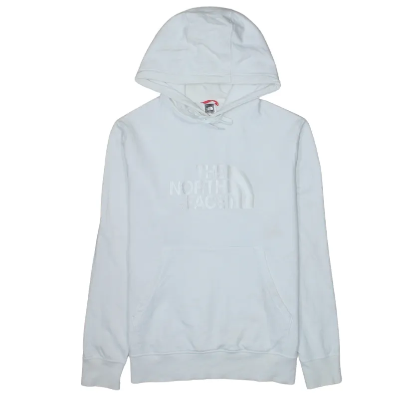The North Face White Hoodie Men's Medium Embroidered Chest Logo Front Pocket Pullover Sweatshirt sold by Vintage Club