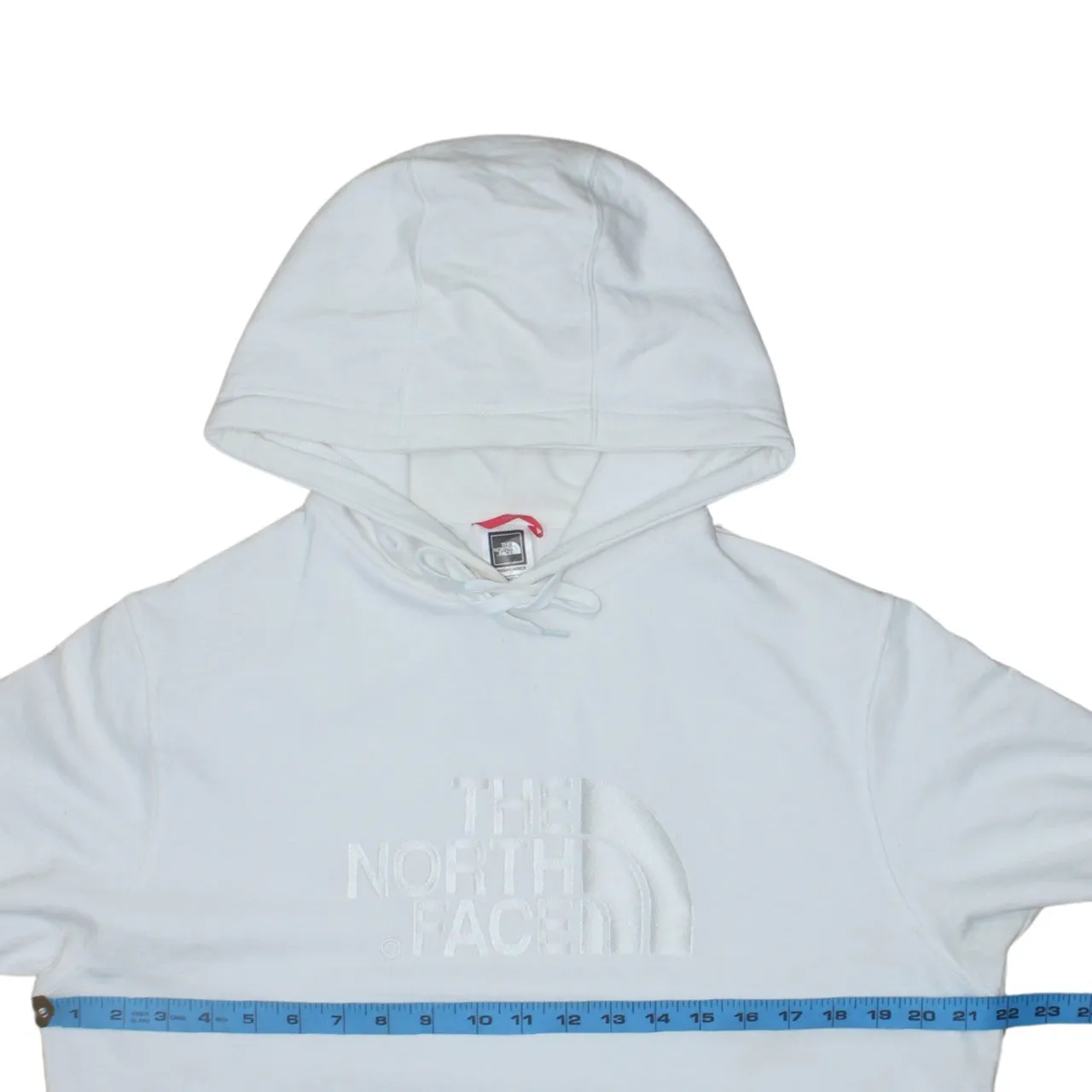 The North Face White Hoodie Men's Medium Embroidered Chest Logo Front Pocket Pullover Sweatshirt sold by Vintage Club product image thumbnail 5