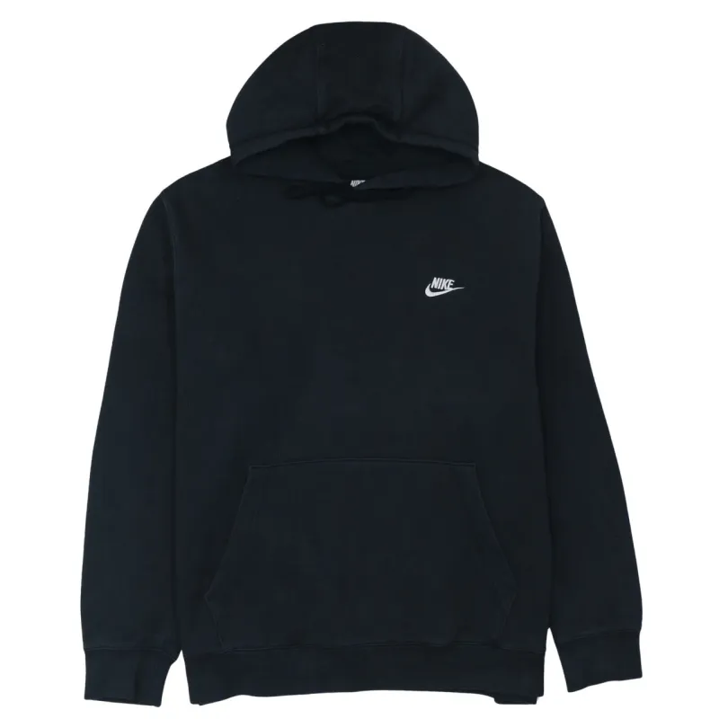 Nike Black Hoodie Men's XLarge Embroidered Swoosh Logo Front Pocket Pullover Sweatshirt sold by Vintage Club