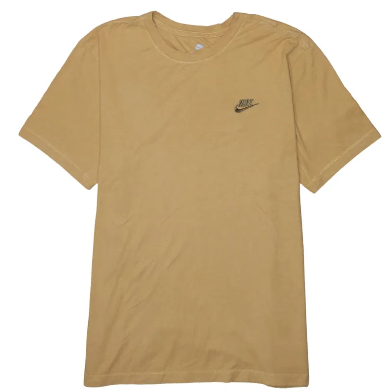 Nike Tan Brown T Shirt Women’s XLarge Printed Small Swoosh Logo Casual Tee Top sold by Vintage Club
