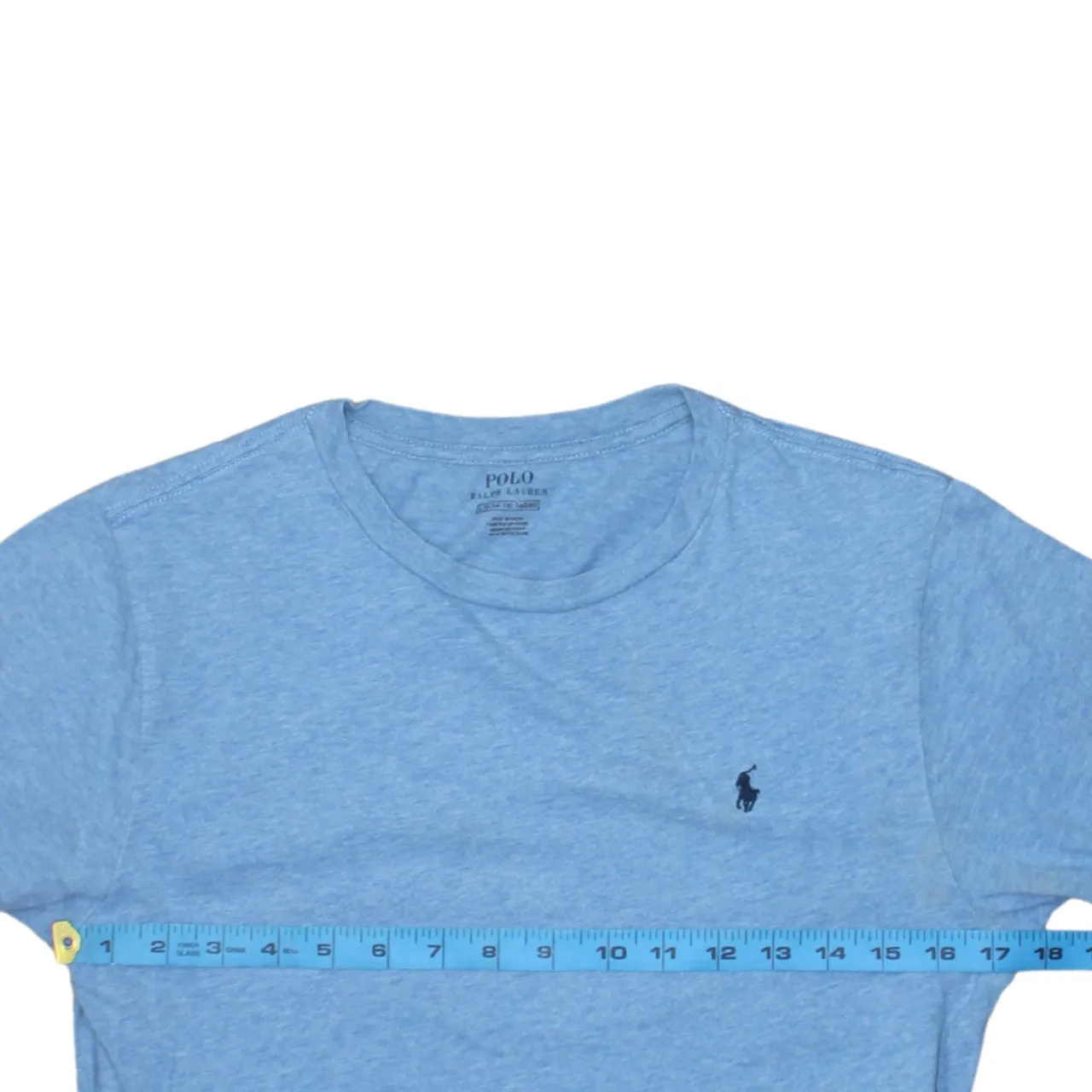 Polo Ralph Lauren Light Blue T Shirt Women’s Large Embroidered Pony Logo Short Sleeve Tee sold by Vintage Club product image thumbnail 5