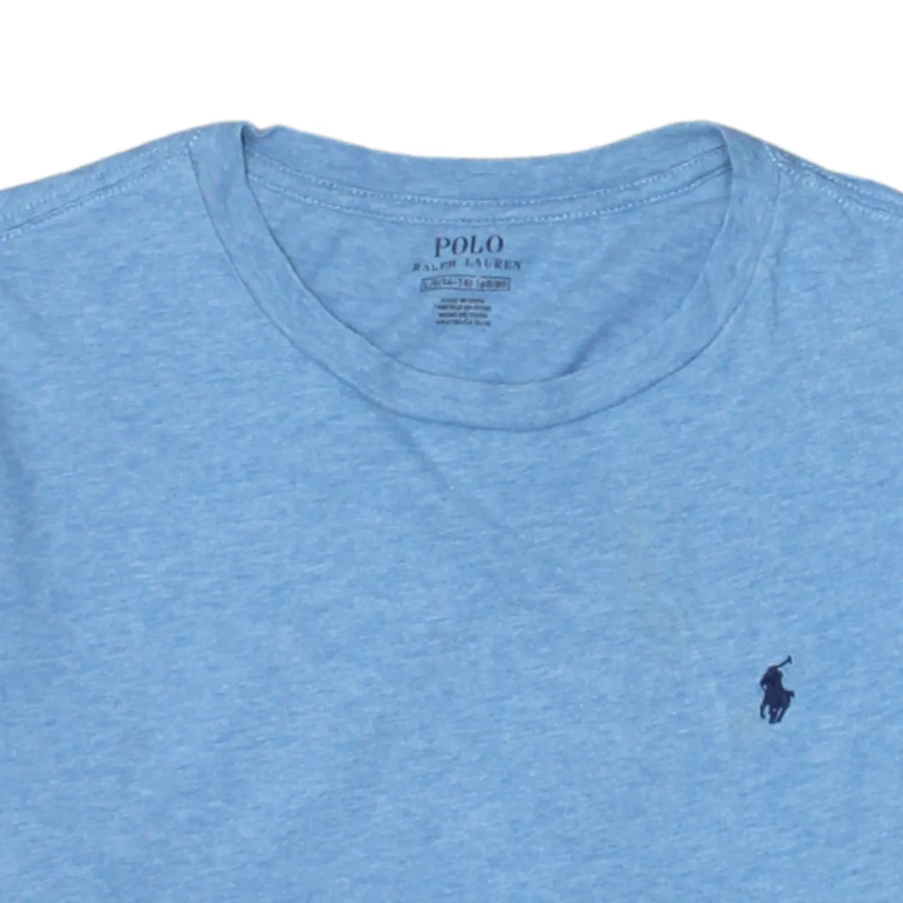 Polo Ralph Lauren Light Blue T Shirt Women’s Large Embroidered Pony Logo Short Sleeve Tee sold by Vintage Club product image thumbnail 3