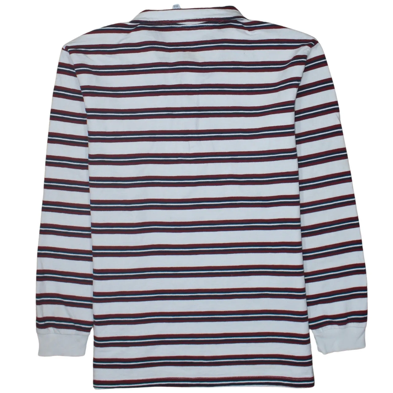 Adidas White Striped Quarter Zip Sweatshirt Women's XLarge Embroidered Logo Long Sleeve Top sold by Vintage Club product image thumbnail 2