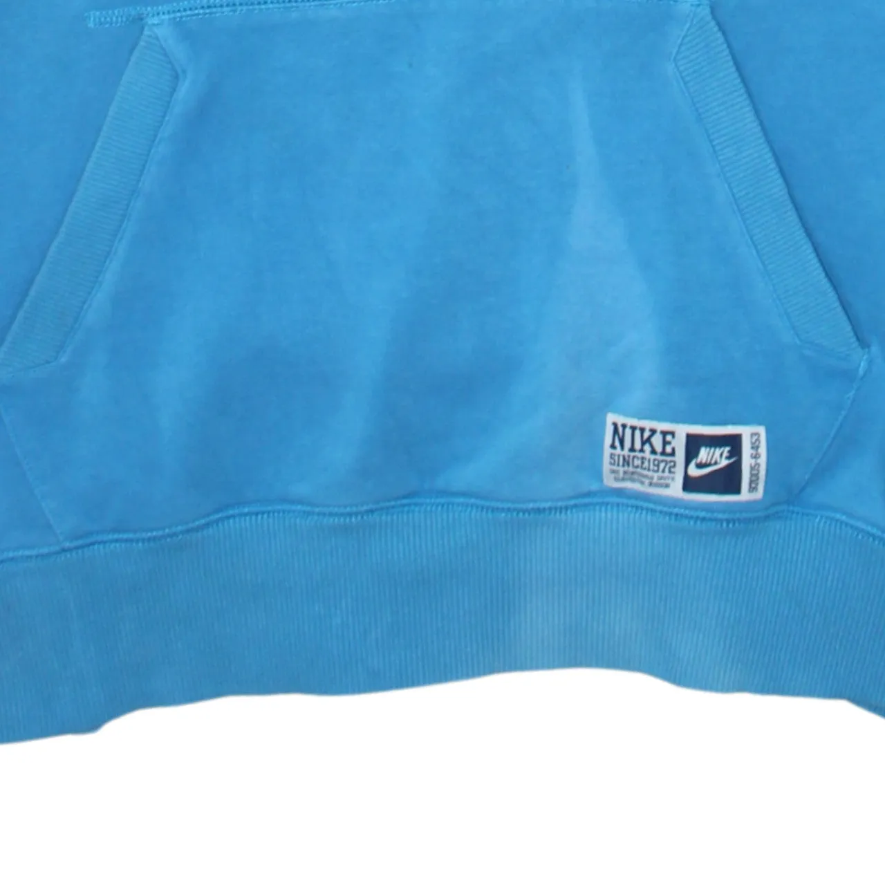 Nike Blue Half Zip Hoodie Men's XLarge Embroidered Swoosh Logo Front Pouch Pullover Sweatshirt sold by Vintage Club product image thumbnail 4