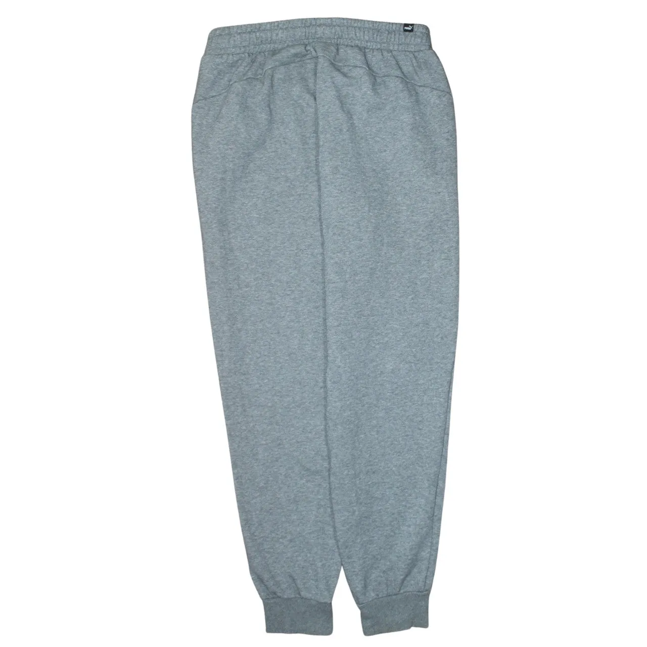 Puma Light Grey Joggers Men's Large Printed Logo Elasticated Cuffs Fleece Sweatpants sold by Vintage Club product image thumbnail 2