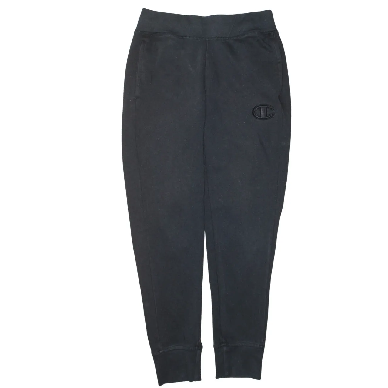 Champion Black Joggers Men's 30 Elasticated Waist Cuffed Hem Embroidered Logo Sweatpants sold by Vintage Club