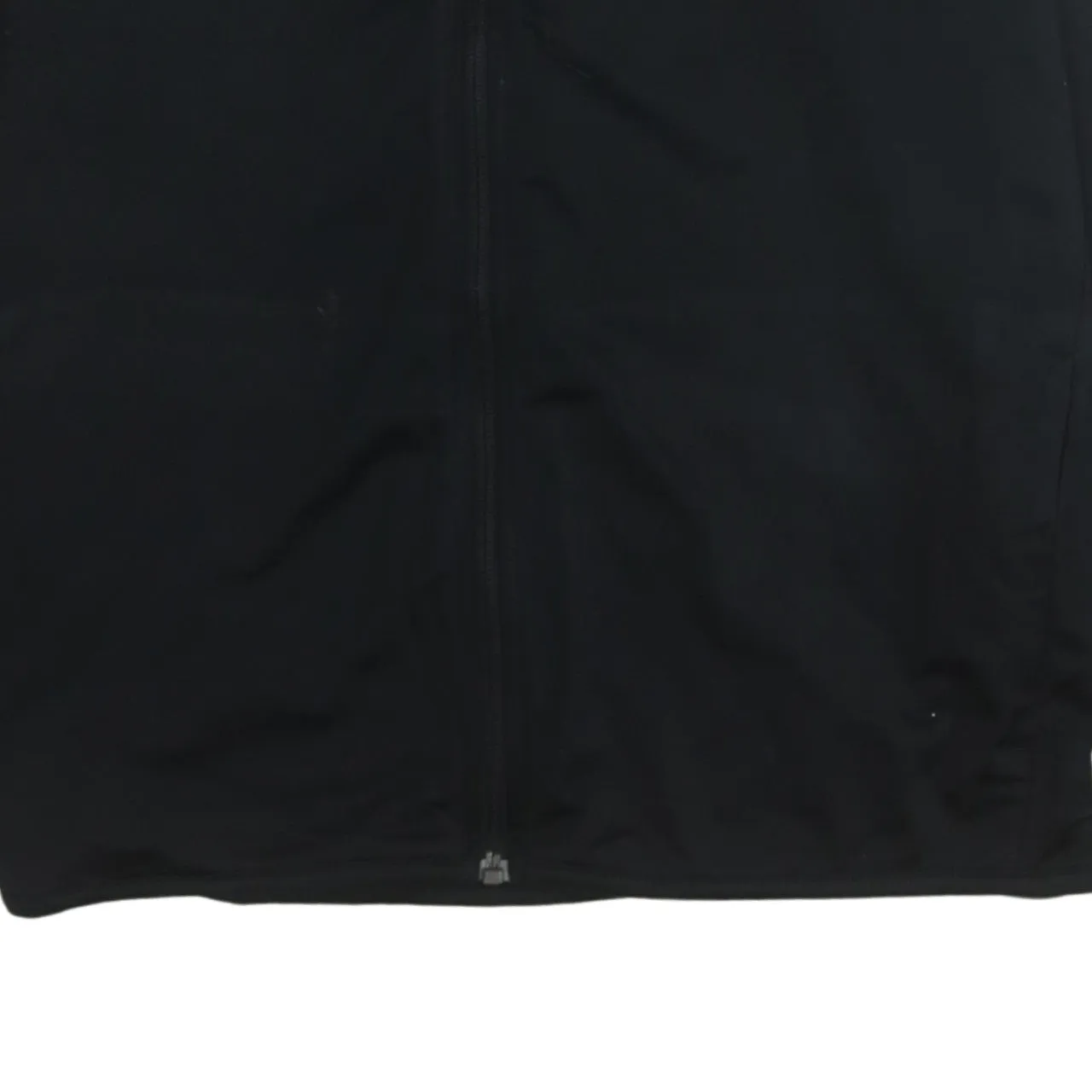 Adidas Black Track Jacket Women’s Large Three Stripe Sleeves Embroidered Chest Logo Zip Top sold by Vintage Club product image thumbnail 4