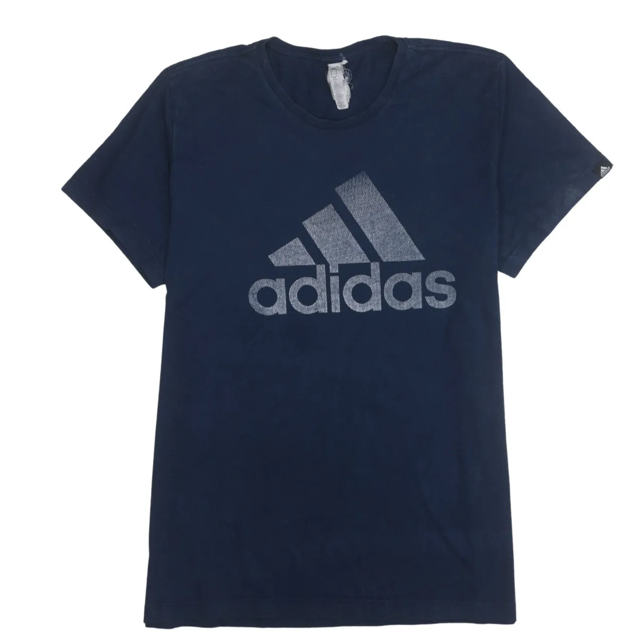 Adidas Navy Blue T Shirt Women’s XLarge Printed Logo Short Sleeve Casual Top Tee sold by Vintage Club